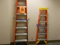 LOT OF 2 8' AND 6' FIBERGLASS LADDERS