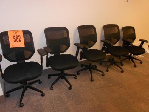 LOT OF 5 BLACK TASK CHAIRS