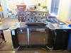 C.M.A LAURENTIS ESPRESSO MACHINE, MODEL: SME12N, WITH BEVERAGE AIR CART WITH REFRIGERATOR AND SINK, (LOCATION: BOOKSTORE)