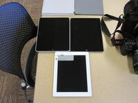 LOT (3) APPLE IPADS, ONE CRACK SCREEN, PLUS (4) IPAD SMART COVERS, NO CHARGERS, (LOCATION: SHOEN LIBRARY GROUND FLOOR)