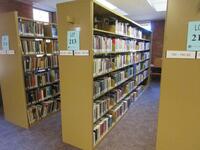 LOT ASST'D LIBRARY BOOKS, MUSIC, WITH (5) SEC. OF DOUBLE SIDED BOOK SHELVING, (LOCATION: SHOEN LIBRARY 1ST FLOOR)