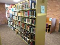 LOT ASST'D LIBRARY BOOKS, SACRED MUSIC, SCORES BOOKS, WITH (5) SEC. OF DOUBLE SIDED BOOK SHELVING, (LOCATION: SHOEN LIBRARY 1ST FLOOR)