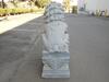 SET OF 2 CONCRETE GUARDIAN LIONS / FOO DOGS 23.5" X 60" X 33" - 8