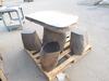 (6) POLISHED TOP BOULDERS STONE TABLE SETS (EACH SET COMES WITH UNIQUE DESIGN) - 5