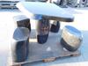 POLISHED GRANITE FOUR SEAT TABLE SET (EACH SET COMES WITH UNIQUE DESIGN) - 4