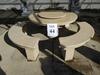 ROUND GRANITE TABLE 55"X28" WITH 3 BENCHES 64" X 14" X "17 - 3
