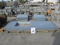 RECTANGULAR OUTDOOR CONCRETE SINK COUNTERTOP 109" X 36" X 36" X 6"