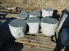 (LOT) 25 MARBLE STOOLS AND 3 MARBLE TABLE BASES - 3