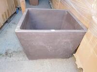 (21) SQUARE CLAY PLANTERS 26" X 26" X 19.5" (T156-3) (EACH PLANTER COMES WITH UNIQUE DESIGN)