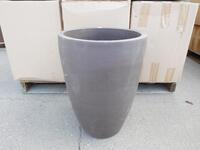 (29) ROUND CLAY PLANTERS 15" X 15" X 21" (T164-3) (EACH PLANTER COMES WITH UNIQUE DESIGN)