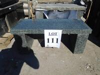 (6) POLISHED GRANITE BENCHES 43" X 16" X 17" (EACH BENCH COMES WITH UNIQUE DESIGN)