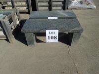 (4) POLISHED GRANITE BENCHES 43" X 16" X 17" (EACH BENCH COMES WITH UNIQUE DESIGN)
