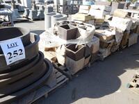 (LOT) ASST'D SQUARE, OVAL, ROUND CLAY POTS/PLANTERS