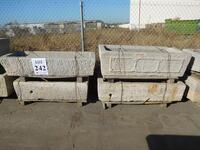 (4) ASST'D LONG RECTANGULAR CONCRETE PLANTERS