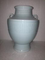 (7) WHITE EGG BLUE PORCELAIN VASE (COST $623) (RP1114)