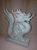 (4) WHITE EGG BLUE PORCELAIN DRAGON (COST $420) (RP1123)