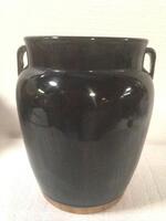 (24) BLACK GLAZE JARS (COST $840) (RP2006)