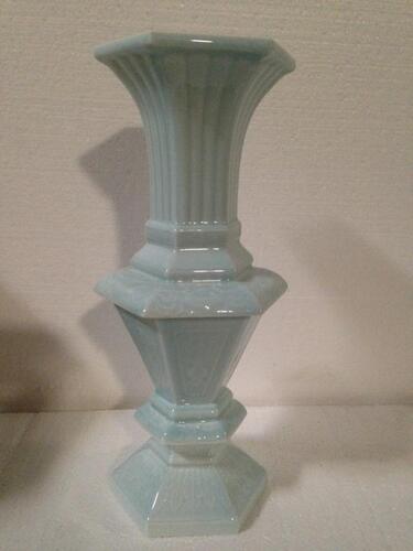 (3) WHITE EGG BLUE PORCELAIN VASE (COST $1,071) (RP1116)