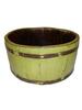 (96) SHORT ROUND WOODEN BUCKETS (COST $1,536) (RAC247AG) (EACH BUCKET COMES WITH UNIQUE DESIGN NO TWO ARE THE SAME)