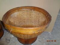 (122) ASST'D LARGE BAMBOO BASKETS (COST $5,368) (RA491) (EACH BUCKET COMES WITH UNIQUE DESIGN NO TWO ARE THE SAME)