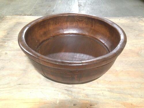 (69) ROUND WOODEN WASH BASINS (COST $1,587) (RA234-S) (EACH BASIN COMES WITH UNIQUE DESIGN NO TWO ARE THE SAME)