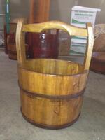 (160) WOODEN WATER BUCKETS (COST $2,880) (RA484) (EACH BUCKET COMES WITH UNIQUE DESIGN NO TWO ARE THE SAME)