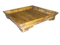 (110) LARGE WOODEN SQUARE TRAYS (COST $2,420) (RA406) (EACH TRAY COMES WITH UNIQUE DESIGN NO TWO ARE THE SAME)