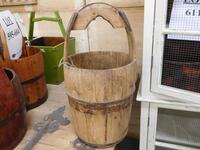 (116) WOODEN WATER BUCKETS (COST $2,320) (RA075N) (EACH BUCKET COMES WITH UNIQUE DESIGN NO TWO ARE THE SAME)