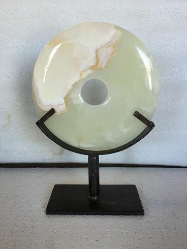 (150) ASST'D SIZE GRANITE DISC DISPLAY (RA534-12.5), (RA535-14.5), AND (RA536-18) (EACH DISC COMES WITH UNIQUE DESIGN NO TWO ARE THE SAME)