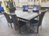 (7) 7PC. DINING TABLE SETS WITH TURN LEG WITH 4 EXTRA CHAIRS AND 1 EXTRA TABLE (COST $2510) (8836-111, 7154-112)