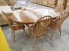 (LOT) 3 7PC. DINING TABLE SETS (518E, 253AKC, (1) 5PC. DINING TALE SET (5671, 58021-112(5671) AND 1 EXTRA DINING TABLE AND 2 EXTRA ARM CHAIRS (COST$1353) - 2