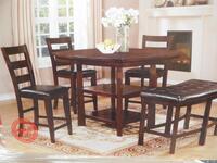 (13) 5PC. ESPRESSO PUB TABLE SETS PLUS 13 EXTRA CHAIRS (COST $3822) (58401-211, 5841-212)