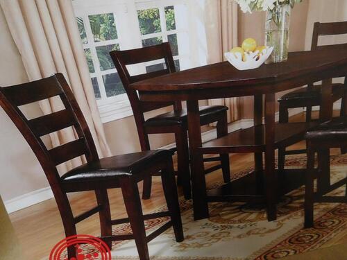 (10) 5PC. PUB TABLE SETS WITH 3 CHAIRS AND 1 BENCH (COST $2110) (58401-211, 58401-212, 58401-213)