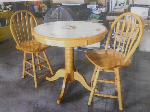 (19) 3PC. PUB TABLE SETS TABLE/2 24" STOOLS, PLUS 16 EXTRA 24" STOOLS (COST $2151 (44036TF, 5652-24)