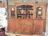 (8) BURNISHED OAK ENTERTAINMENT CENTERS AND 1 5PC. INCOMPLETE SET (COST $7200) (201-900)