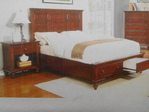 (20) CHERRY CAL KING BEDS WITH (41) NIGHTSTANDS, (41) DRESSERS AND (41) MIRRORS (COST $19,068) (8232-052)