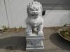 SET OF 2 CONCRETE GUARDIAN LIONS / FOO DOGS 23.5" X 60" X 33"