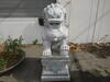 SET OF 2 CONCRETE GUARDIAN LIONS / FOO DOGS 23.5" X 60" X 33" - 2