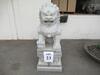 SET OF 2 CONCRETE GUARDIAN LIONS / FOO DOGS 23.5" X 60" X 33" - 5