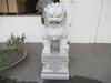 SET OF 2 CONCRETE GUARDIAN LIONS / FOO DOGS 23.5" X 60" X 33" - 6