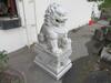 SET OF 2 CONCRETE GUARDIAN LIONS / FOO DOGS 23.5" X 60" X 33" - 9