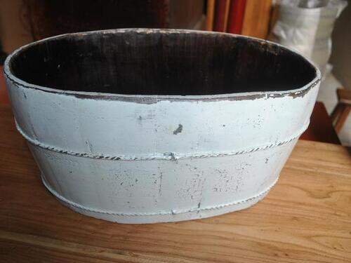 (110) WOODEN OVAL BUCKET (COST $2640) RAC462-BB