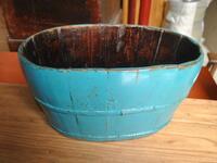 (110) WOODEN OVAL BUCKET (COST $2640) RAC462-T