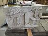 CHINESE CARVED STONE MURAL WITH CARVED BASE 55.5" X 67" X 3"(BROKEN) - 7