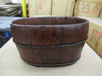 (470) WOODEN OVAL BUCKET (COST $11,280) RAC462-N