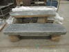 (5) POLISHED TOP STONE BENCHES