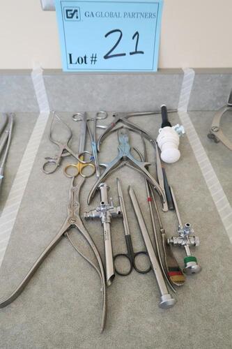 MISCELLANEOUS SURGICAL INSTRUMENTS, 15 PIECES, HAMILTON, 3RD FLOOR, RM216