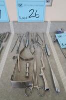 MISCELLANEOUS SURGICAL INSTRUMENTS, 15 PIECES, HAMILTON, 3RD FLOOR, RM216