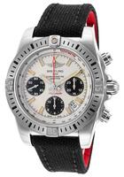 Breitling Men's Chronomat Ltd. Ed. Automatic Chronograph Black Canvas Beige Dial - BREITLING-AB01442J-G787MS - New, With Box, Manual and Papers Included