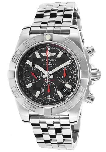 Breitling Men's Chronomat 41 Automatic Stainless Steel Black Dial - BREITLING-AB014112-BB47 - New, With Box, Manual and Papers Included